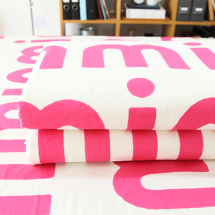 红色字母纯棉d被套单件150x200单双人儿童床100%全棉卡通200x230