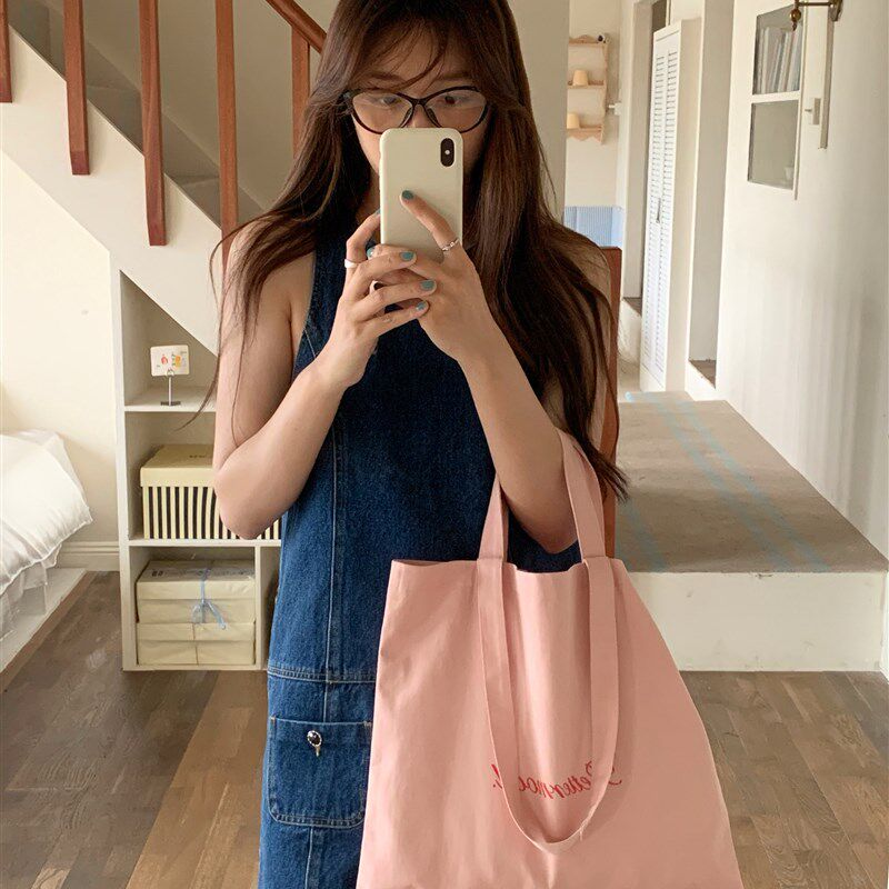 定制款~简约单肩帆布包女2024新款夏I季手提帆布袋设计感小众包包,箱包皮具/热销女包/男包,时尚帆布包,淘宝优惠券,粉丝福利购,淘宝优惠卷