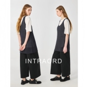 INTRAORD 2025SS轻盈干爽透气和纸纱随性叠穿风U领纸片人背心裙