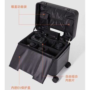 摄影行李箱20寸上翻盖拉杆箱23B男女小型登机箱18工具相机箱旅行