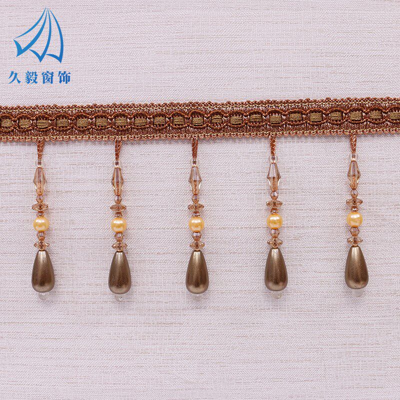 窗帘花边窗帘配件窗帘珠子仿珍珠大水滴珠子花边
