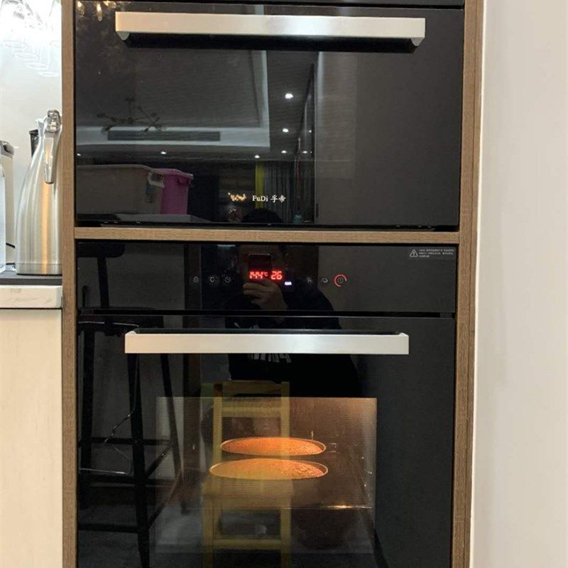 新款智能控温嵌入j式烤箱蒸箱搪瓷内胆电烤箱大容量家用蒸烤箱套