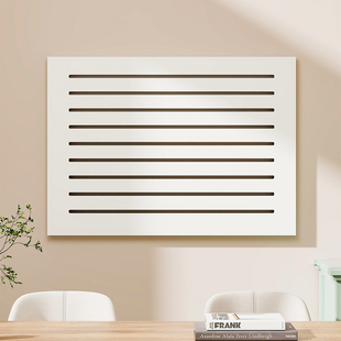 超薄电表箱装饰i画百叶木质强弱电箱遮挡盖板多媒体信号盒网线挂