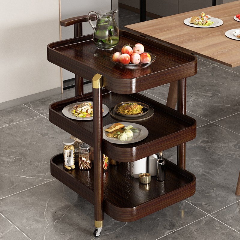 可移动餐车竹茶水小m推车中式沙发边几角几侧边柜小茶几茶台边桌