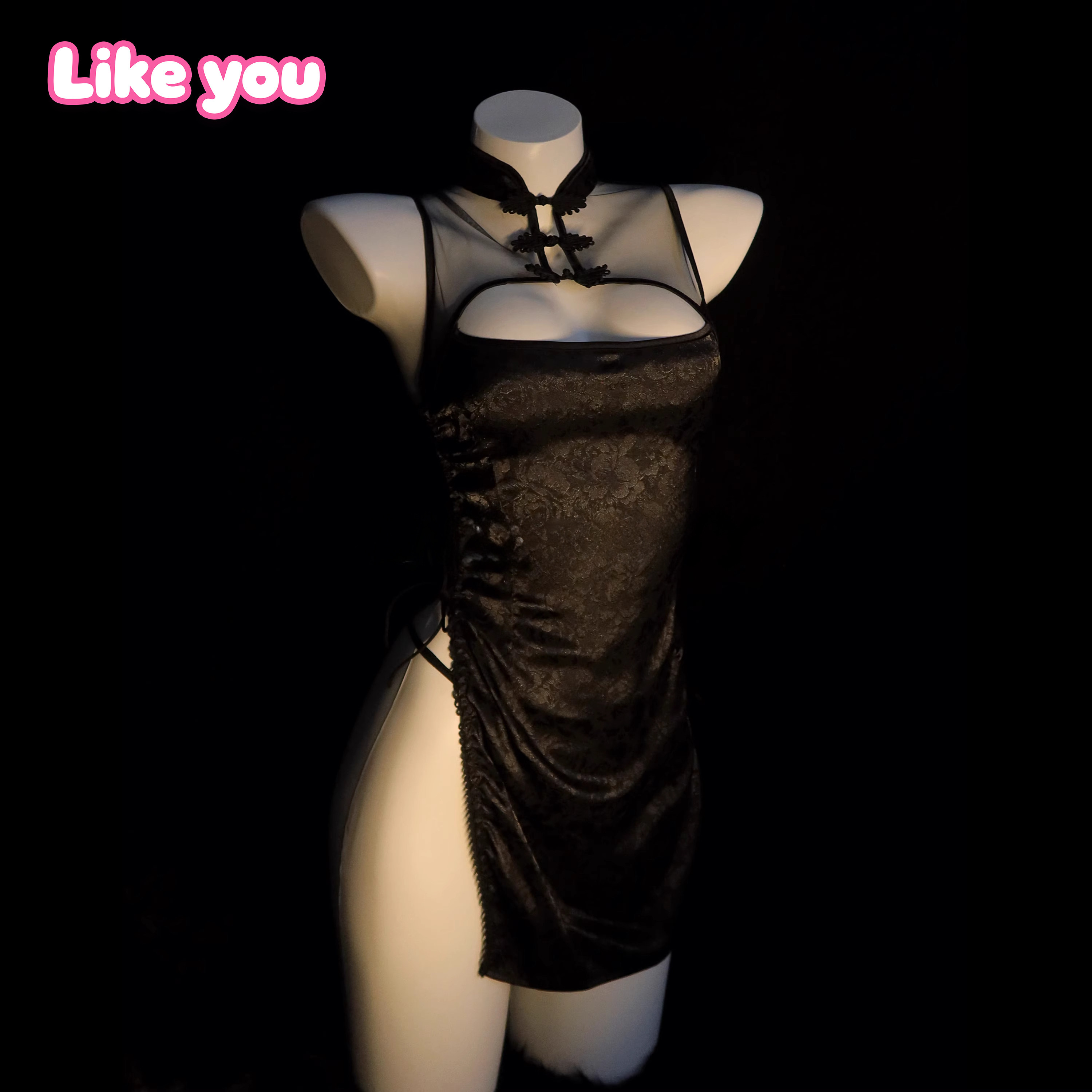 Like You性感内衣女小胸聚拢显大蕾丝诱惑老公尺度大qqny约会旗袍