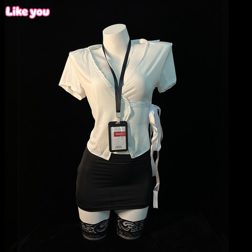 Like You性感qqny禁欲系激情火辣免脱角色扮演绑绳纯欲小胸睡裙女