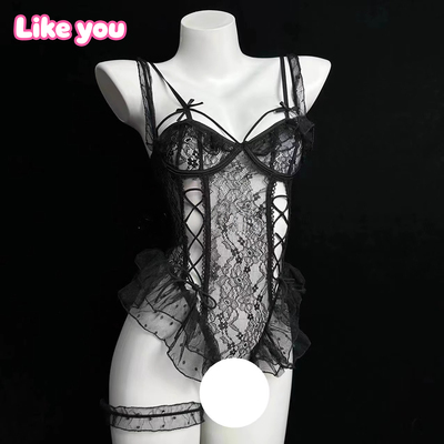 Like You性感睡衣女款qqny纯欲风网纱吊带睡裙带钢圈大胸聚拢内衣