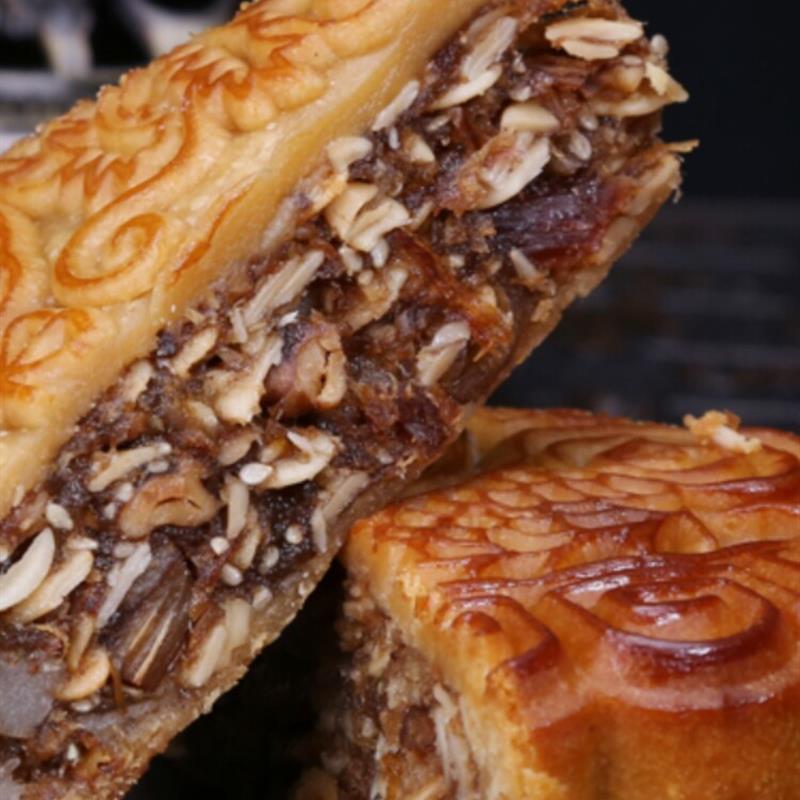 速发福家月3-8斤广式伍仁金腿蛋黄莲蓉豆沙新鲜日期大月饼老牌子