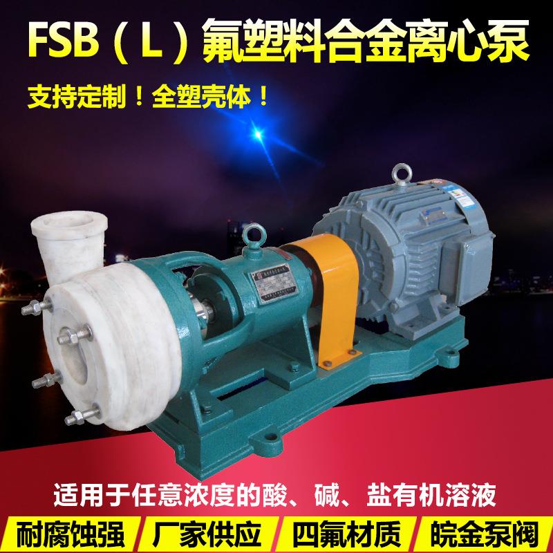 氟塑料合金离心泵FSB型耐腐蚀四氟全塑泵防腐耐酸碱耐磨化工泵