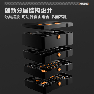 五金电钻木工多功能螺丝刀电工维修日常全套扳手钳 家用工具箱套装