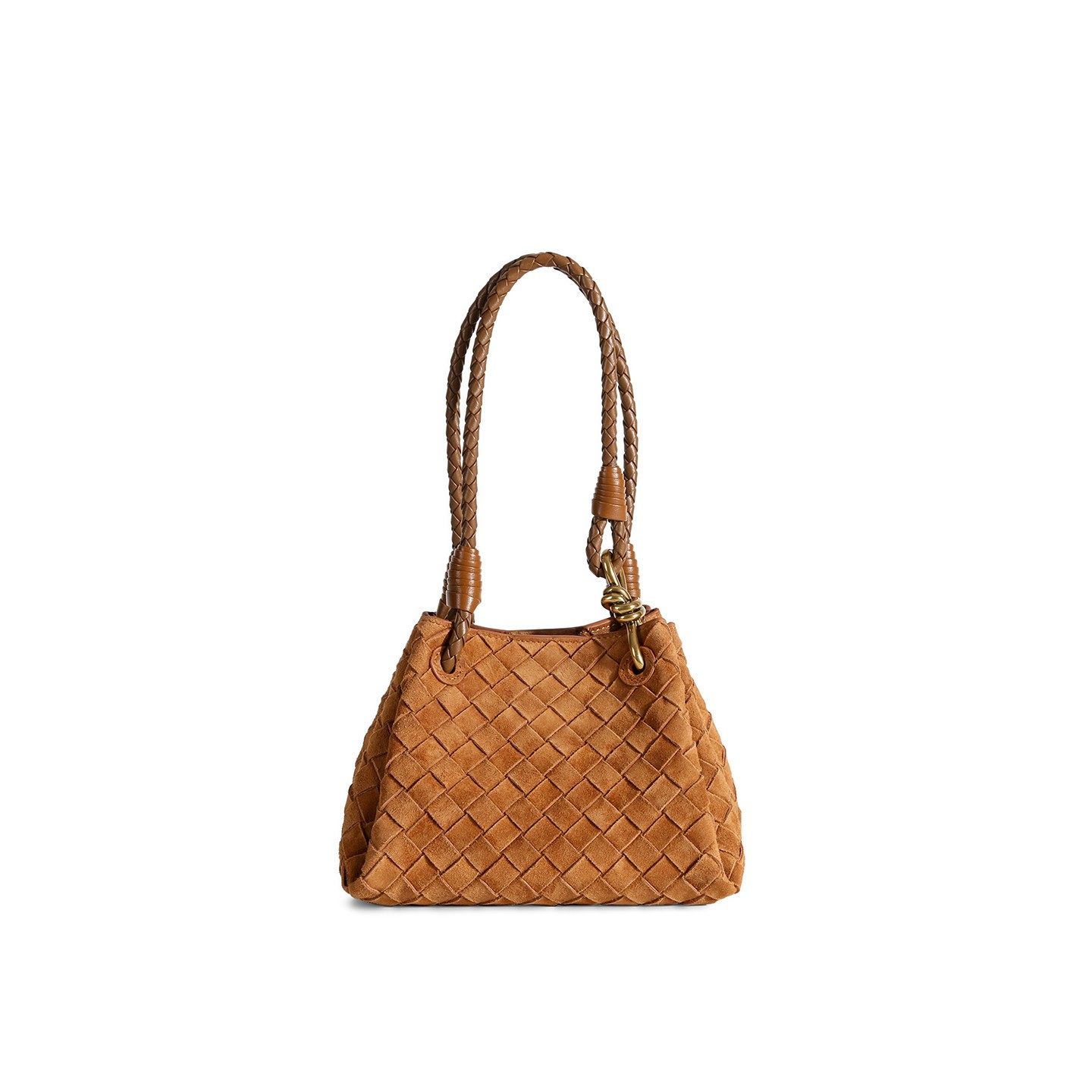 【亚楠】胎牛反绒手工编织降落伞单肩包 10187 焦糖色,箱包皮具/热销女包/男包,单肩包,淘宝优惠券,粉丝福利购,淘宝优惠卷