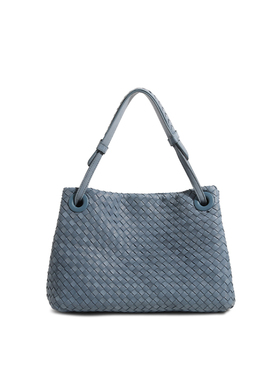 水染羊皮手工编织tote双桥托特包 10095-1