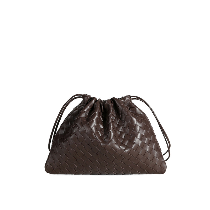 【亚楠】羊皮手工编织垃圾袋手提包 8909 巧克力棕,箱包皮具/热销女包/男包,通用款女包,淘宝优惠券,粉丝福利购,淘宝优惠卷