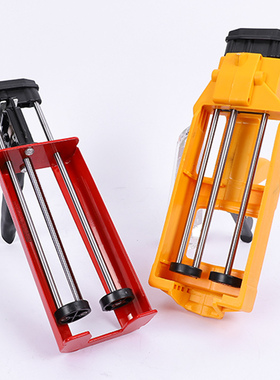 双管黄色塑料胶枪地砖瓷砖美缝施工套装工具省力手动双份助力