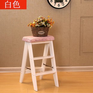 实木折叠凳家用简约梯凳多功能移动三步登高梯子加厚室内移动梯子