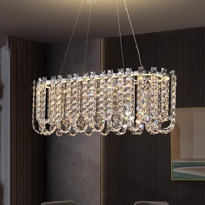 轻奢客厅吊灯水晶餐厅吊灯现代简约高端大气酒店大厅装饰水晶主灯