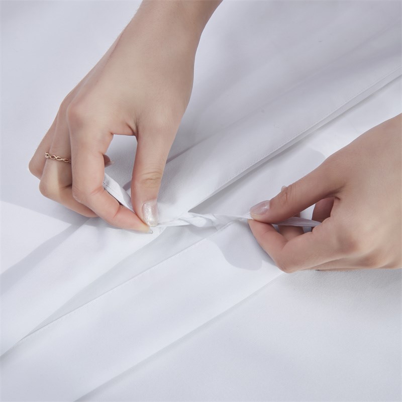 酒店床品四件套民宿风白色床单床笠被子六件套床笠宾馆被套一整套