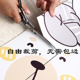 进门地垫可擦洗PVC门垫卧室门口脚垫入户门防水防油免洗厨房地毯