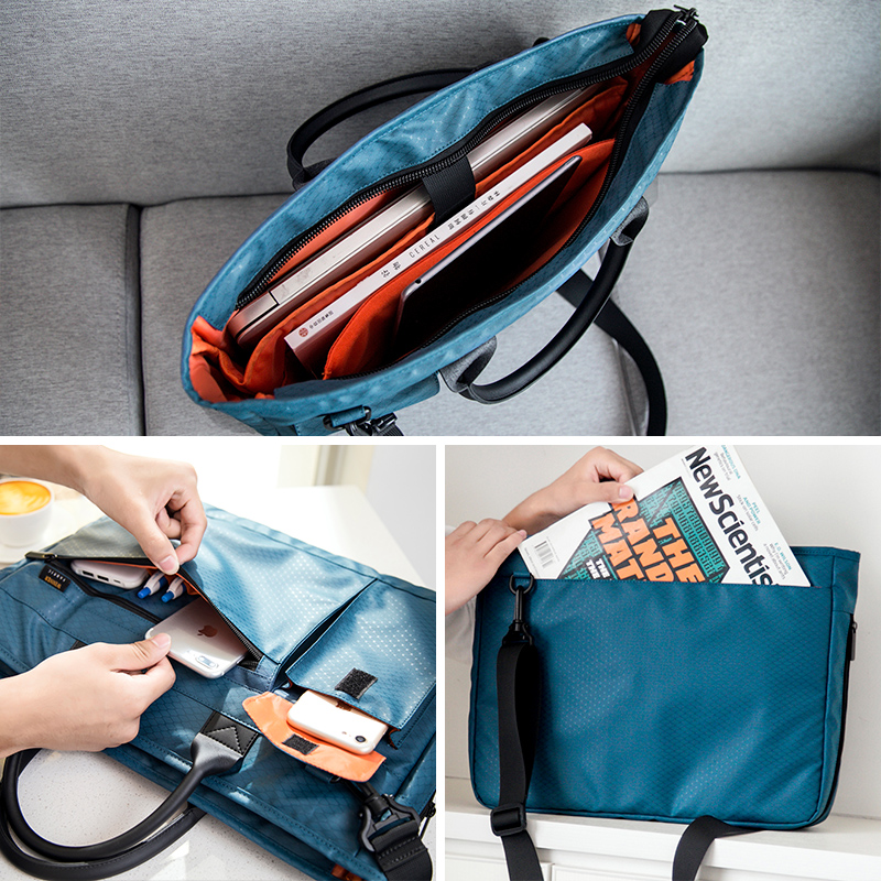 文件袋拉炼A4公文包多层大容量13英寸手提包会议资料袋档案文件包