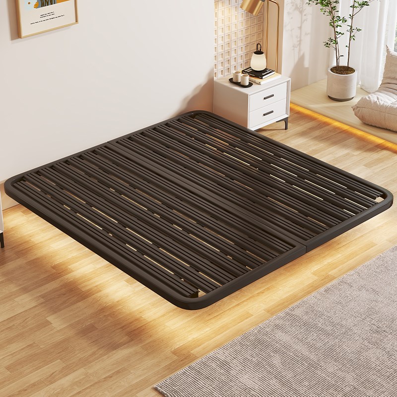 悬浮床架钢架现代简约铁艺无床头排骨架铁床加厚加固1.8m榻榻米床