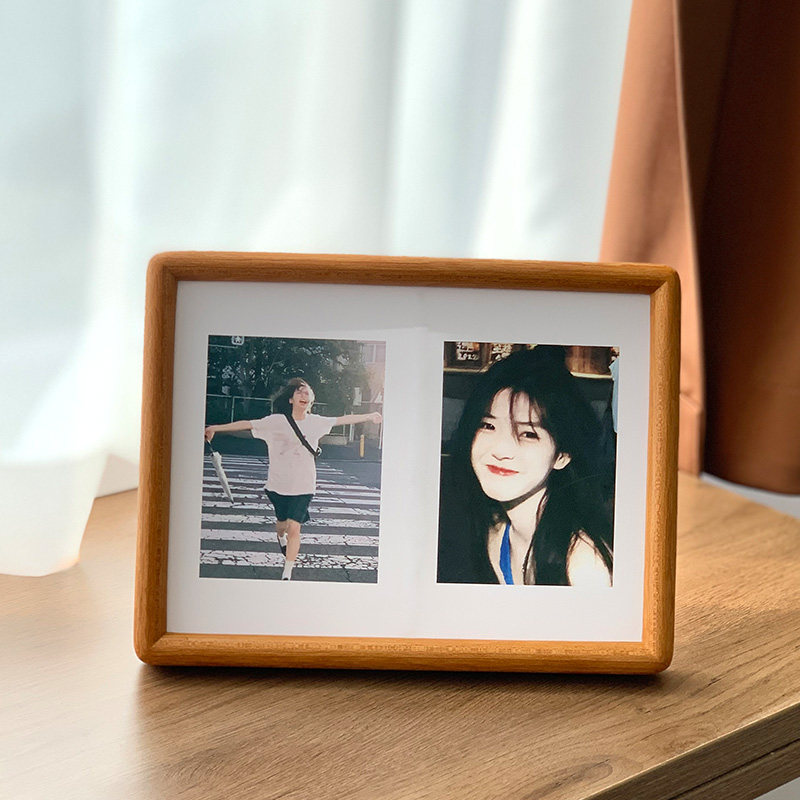 实木相框摆台定制6寸情侣照v片打印8寸画框装裱摆件A4展示框架礼