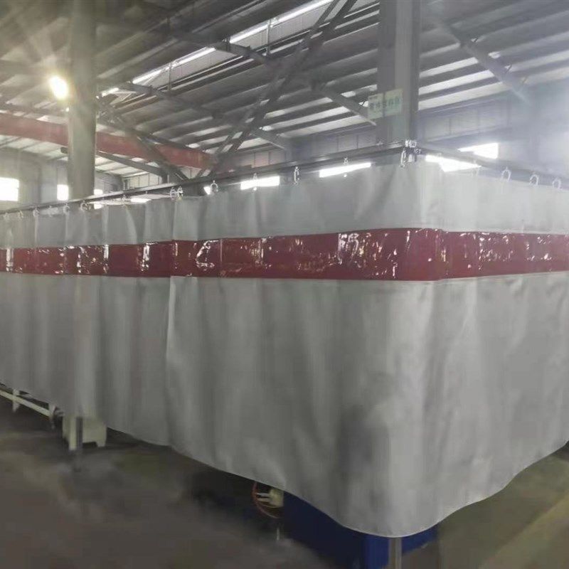 消防防火门帘隔热电焊防护帘硅胶玻璃纤维布耐高温保温窗帘工厂