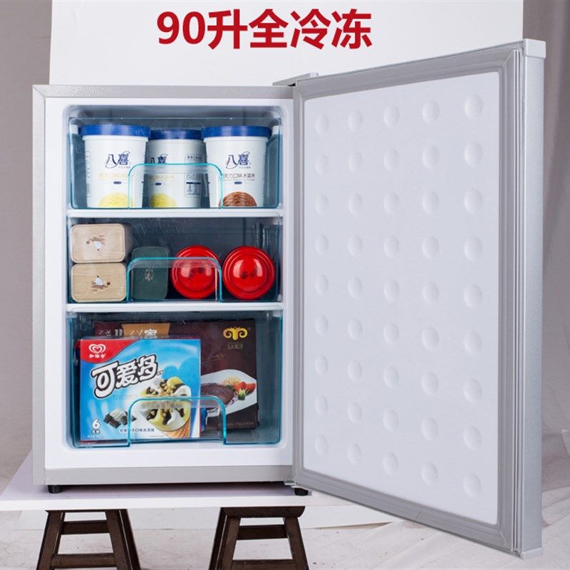 全冷冻小型家用冷冻小冰箱迷你冻母乳小冰柜茶叶储奶抽屉式侧开门