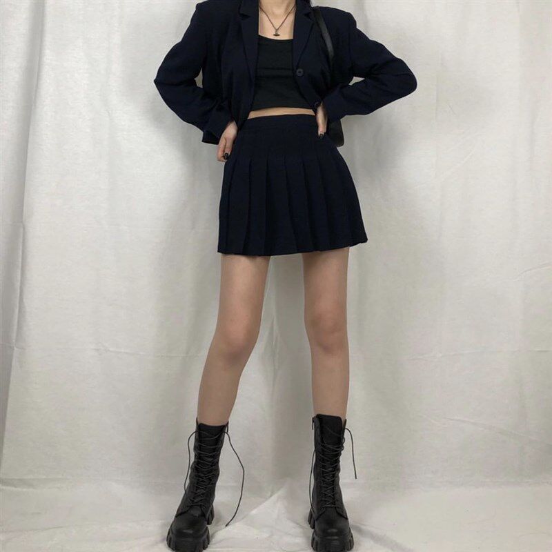 马丁靴女c2021夏季薄款厚底增高系带短靴百搭复古粗跟中筒机车靴