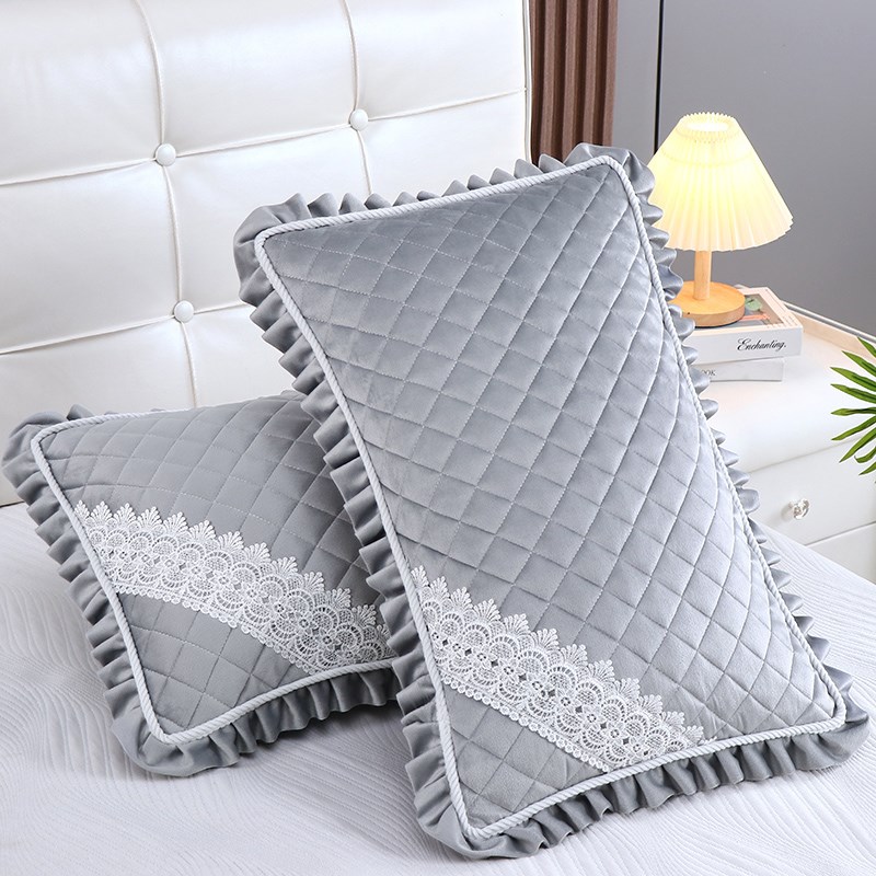 2023新款枕头套加绒夹棉一对装家用秋冬保暖加厚枕套48x74枕芯套