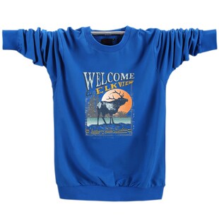 青少年纯棉长袖t恤男学生 春秋装秋衣外穿初中高中加大加肥打底衫