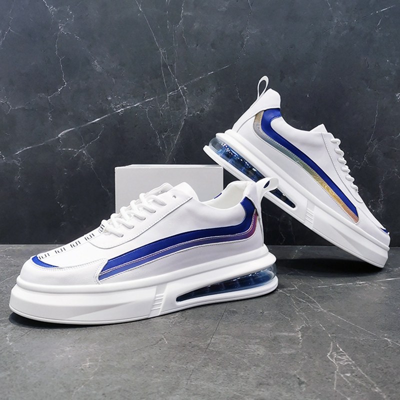 定制时尚撞色小白鞋男秋冬新款韩版潮流百搭厚底板鞋休闲运动鞋子