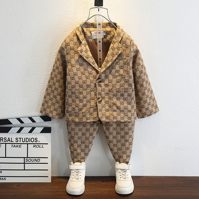 男童秋装西服套装2022新款韩版儿童帅气礼服演出服宝宝西装两件套