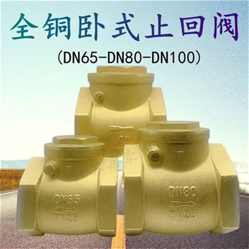 铜止回阀水管止逆阀防倒流止回阀止水阀2.5寸I3寸4寸DN65 80 100