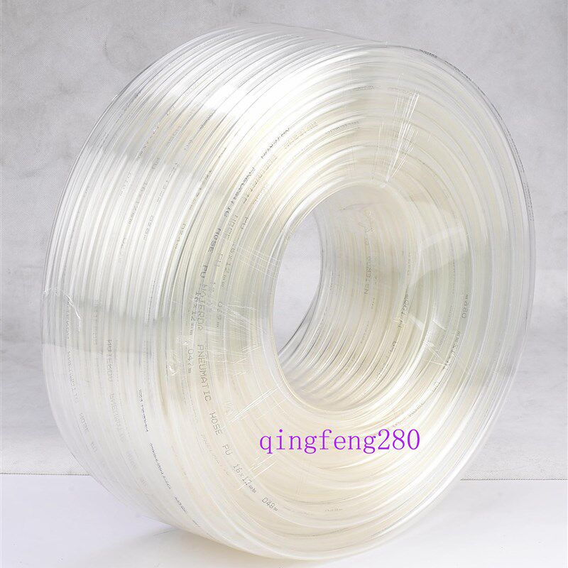 100米透明PU16X12气动软管蓝色气线内径12外径16MM红PU气管16*12
