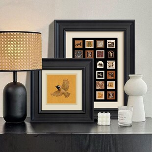 法式玄关中古风摆件高级感小众客厅D电视柜背景墙装饰画卧室斗柜