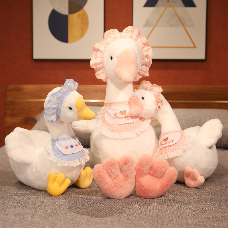 可爱小白鹅公仔玩偶装扮鹅毛绒玩具情侣一对娃娃结婚礼物儿童女孩
