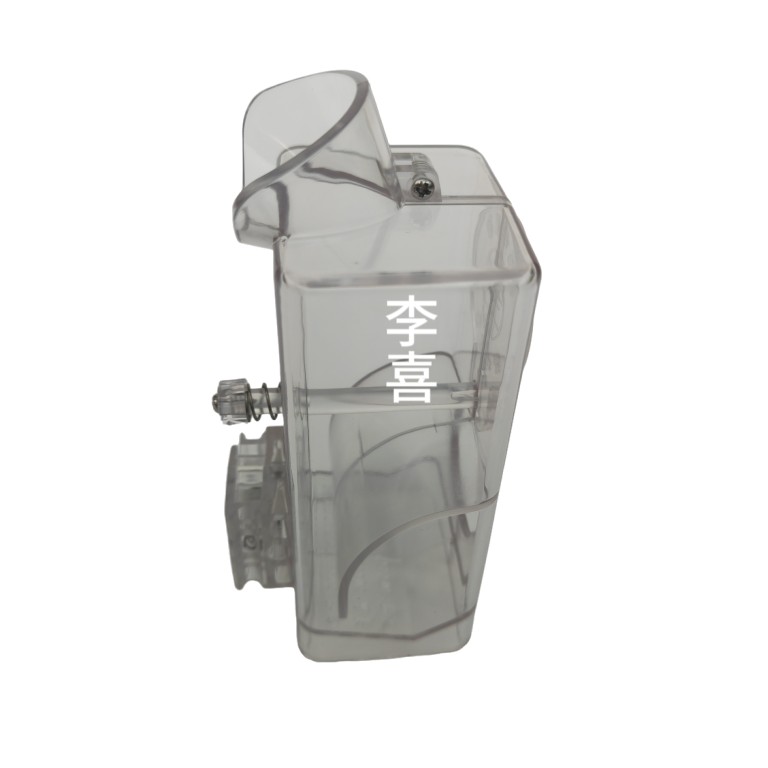 画眉鸟新款塑料透明加厚自动下料下食弹簧收缩卡口鸟食杯鸟料杯鸟