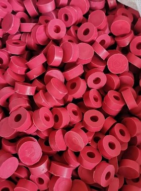 中央空调风机盘管吊杆橡胶减震垫圆形风机吊杆减震垫蓝色红色