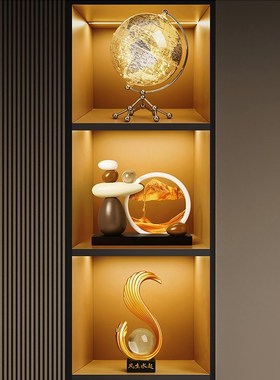 时来运转流沙画摆件客厅办公室酒柜电视柜玄关高档装饰品乔迁礼物