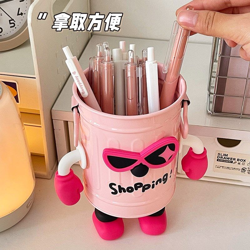 创意笔筒大容量办公室桌面收纳盒学生女孩儿童男孩轻奢高级感摆件