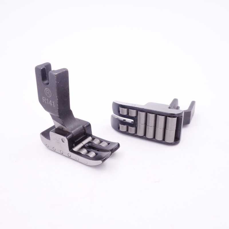 工业缝纫机平车R141滚轮压脚 平车皮革专用轮子压脚 厚料防滑压脚