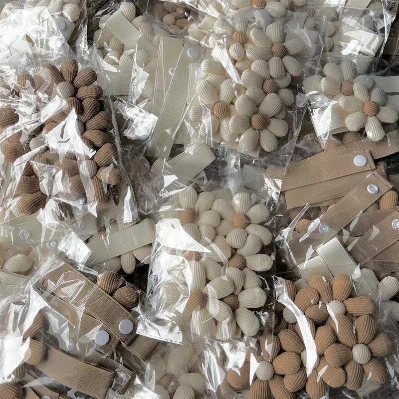 花朵窗帘绑带一对装创意纱帘收拢绳小清新可爱扣环扎束带装饰配件