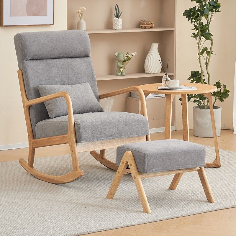 阳台实木摇摇椅懒人沙发可躺小户型客厅家用成人午休椅原木逍遥椅,住宅家具,摇椅,淘宝优惠券,粉丝福利购,淘宝优惠卷