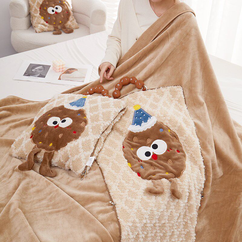 手拎折叠卡通抱枕被子两用二合一办公室午睡毯子学生宿舍可爱靠枕,居家布艺,抱枕被,淘宝优惠券,粉丝福利购,淘宝优惠卷