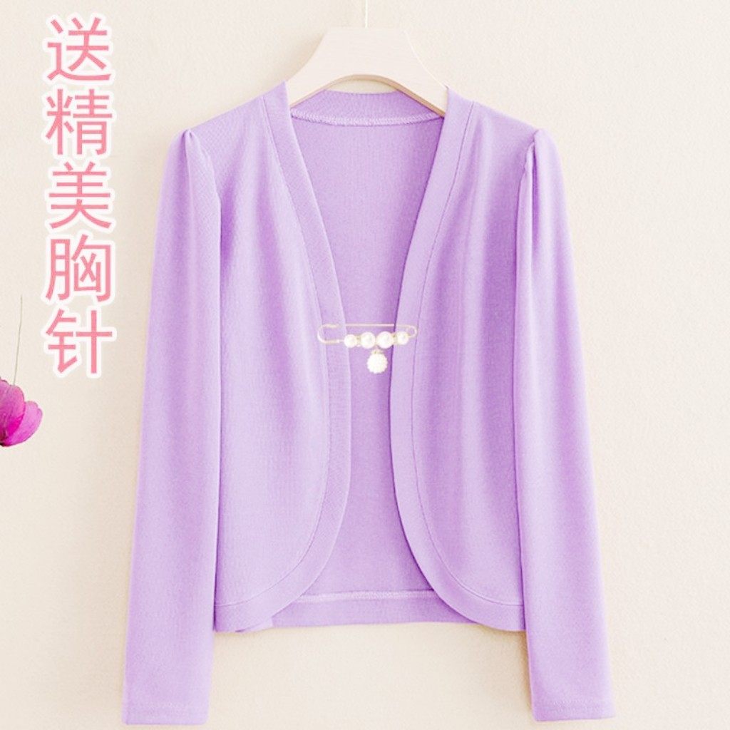 【夏秋百搭】薄款开衫短外套配裙子旗袍洋气披肩外搭女高级感气质,女装/女士精品,短外套,淘宝优惠券,粉丝福利购,淘宝优惠卷