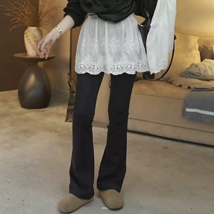 蕾丝屁帘半身裙女秋冬2026新款遮屁股神器松紧腰叠穿打底裤短裙