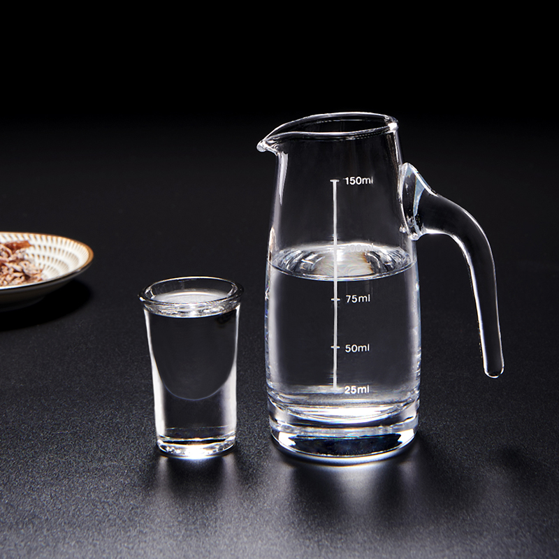 白酒杯套装分酒器小号小酒杯家用无铅玻璃一口杯中式饭店用酒盅