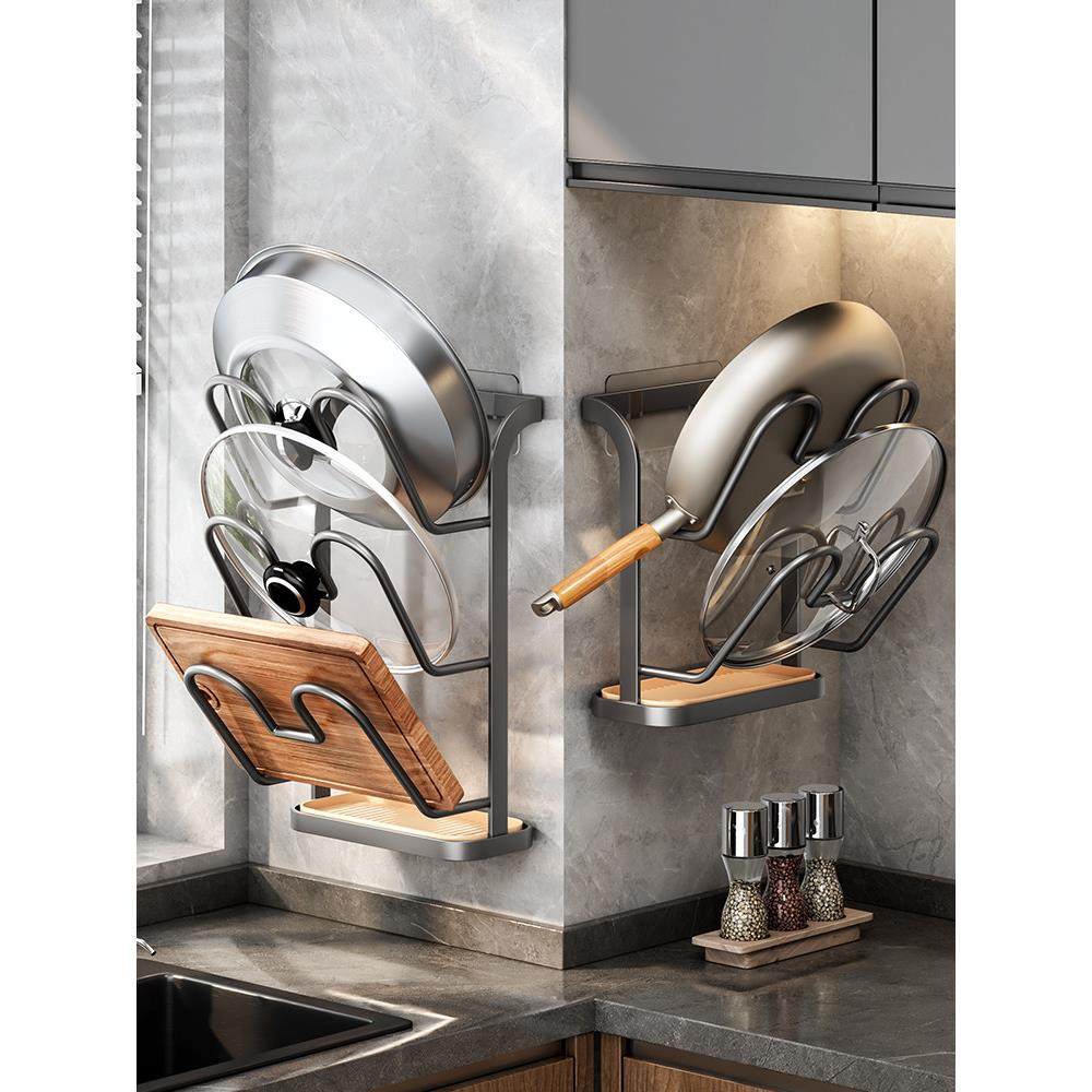 炒菜锅盖架子厨房锅盖架子置物架免打孔壁挂放盖子菜板墙上多层收,厨房/烹饪用具,锅盖架/锅盖收纳垫,淘宝优惠券,粉丝福利购,淘宝优惠卷