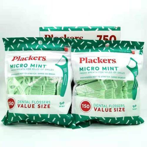 2025新款现货 美国Plackers牙线 线棒薄荷味家庭装细滑剔牙线 线