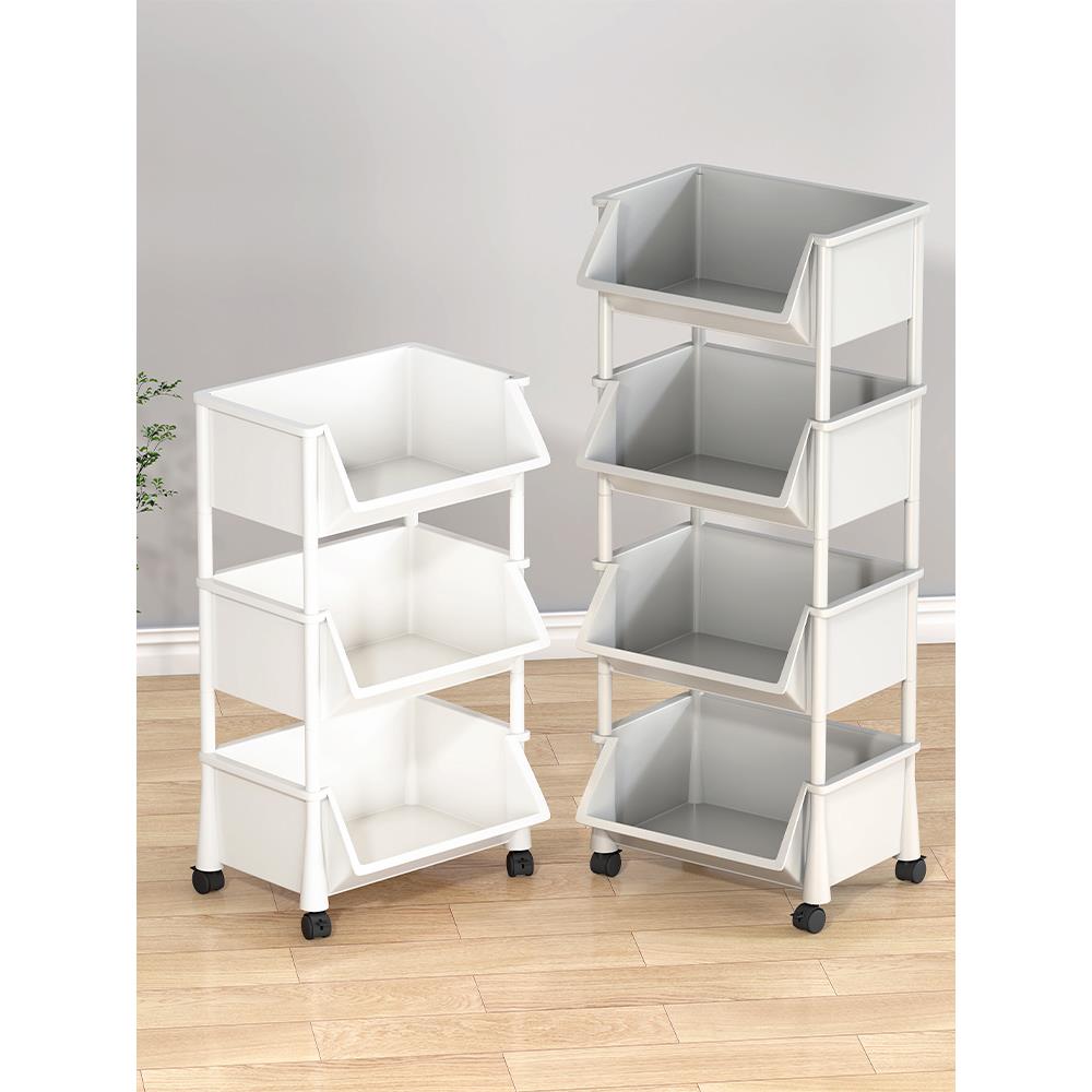 放零食的架子置物架客厅书架落地收纳床头菜篮厨房果蔬架多层移动